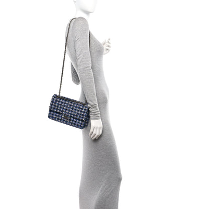 Chanel Tweed Quilted 2.55 Reissue 225 Flap Blue 2 of 10