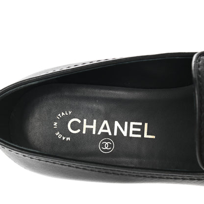 Chanel Calfskin CC Mocassin Loafers 36.5 Black 7 of 11