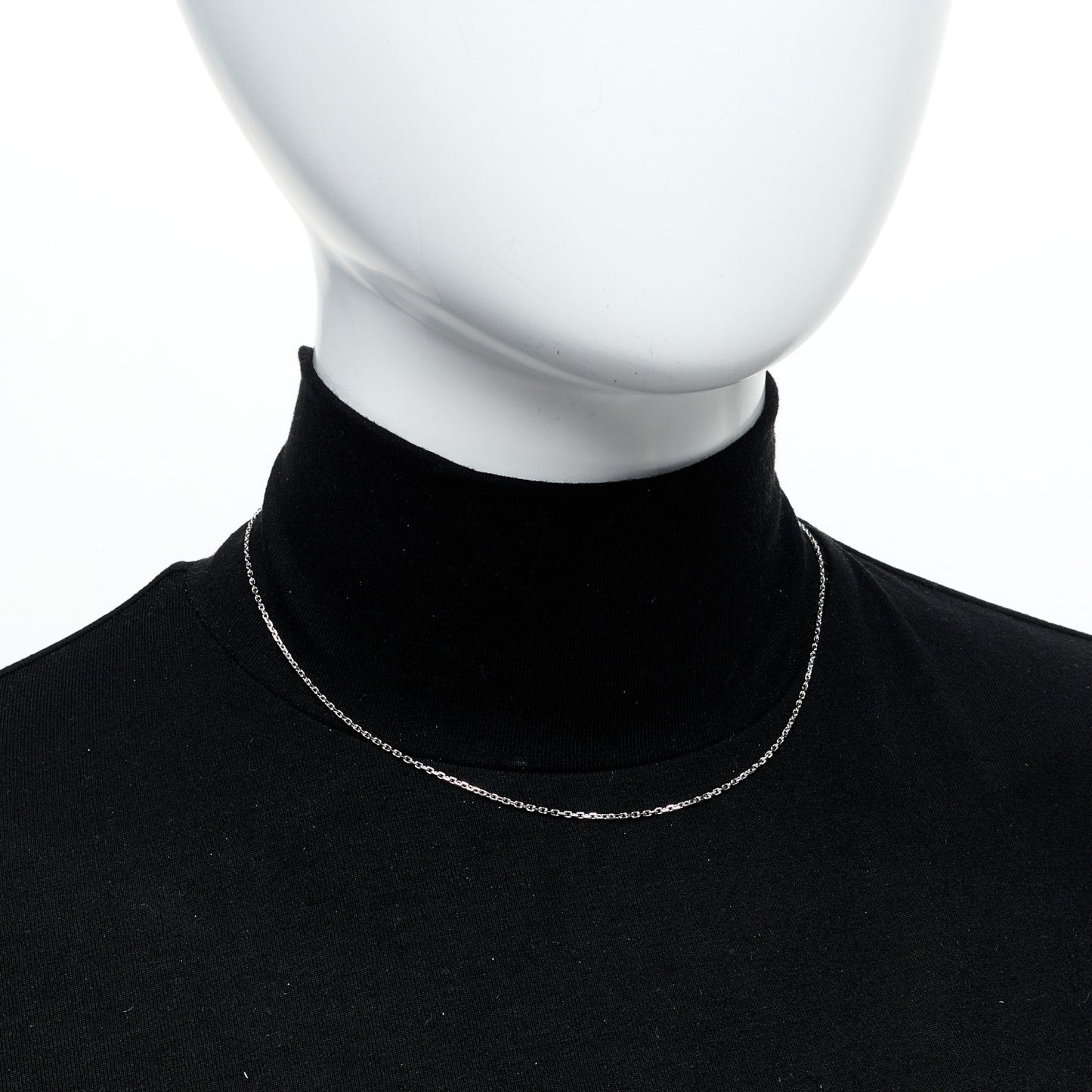 18K White Gold Trace Chain Necklace