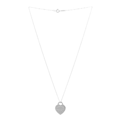 Tiffany Sterling Silver Small Return to Tiffany Heart Pendant Necklace 3 of 8