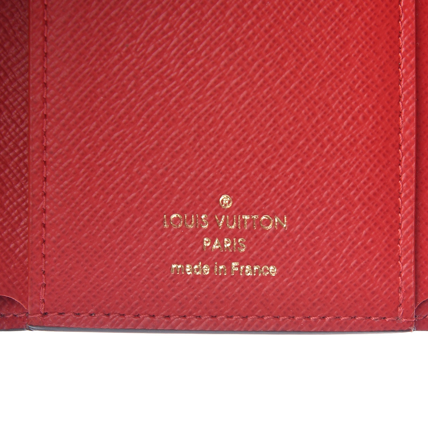 Louis Vuitton Damier Ebene Victorine Wallet Red 6 of 11