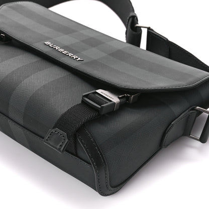 Burberry Check Small Wright Messenger Charcoal 12 of 12