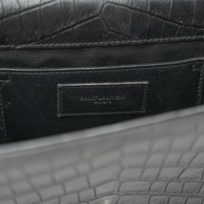 Saint Laurent Calfskin Crocodile Embossed Kate Monogram Tassel 6 of 11