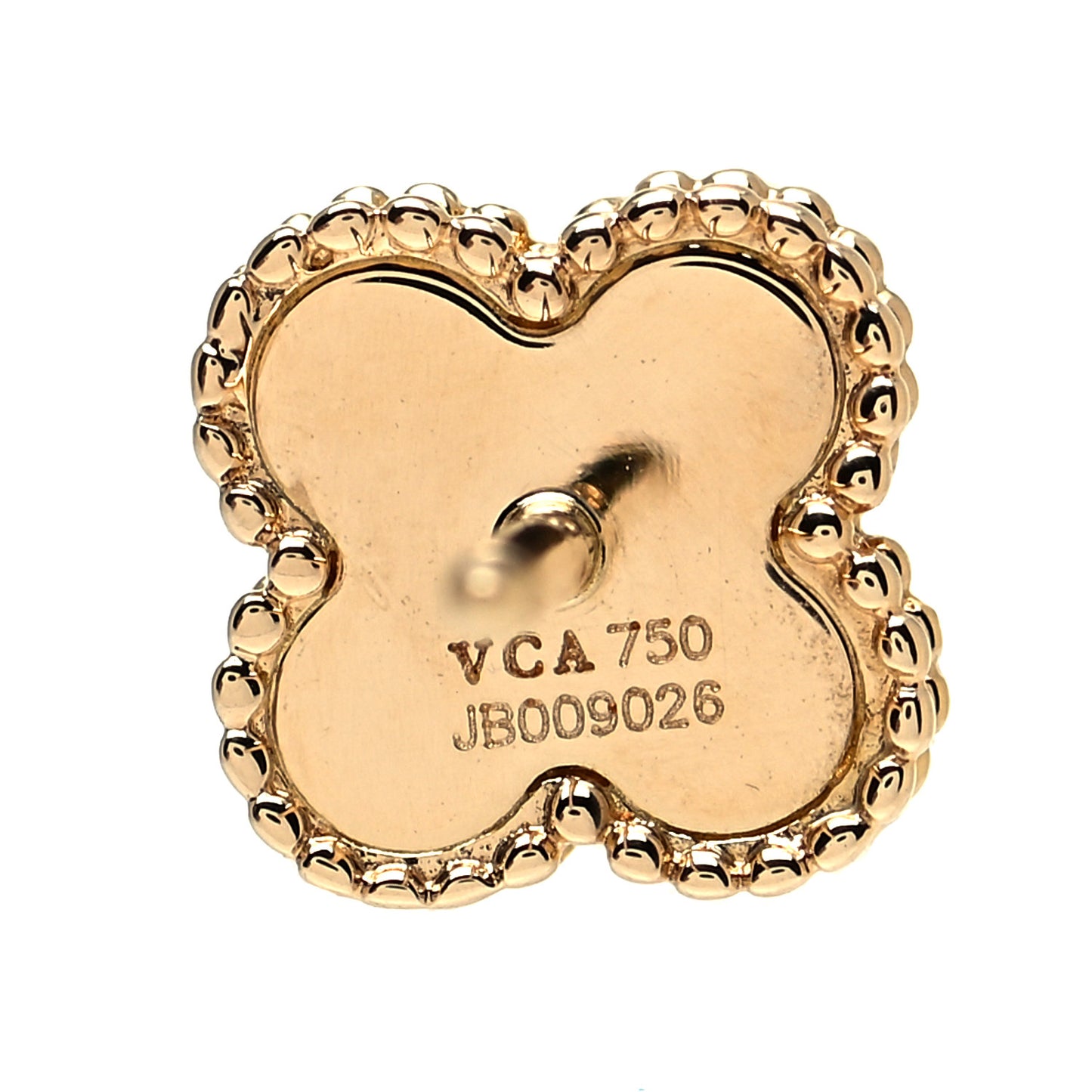 18K Yellow Gold Black Onyx Sweet Alhambra Earrings