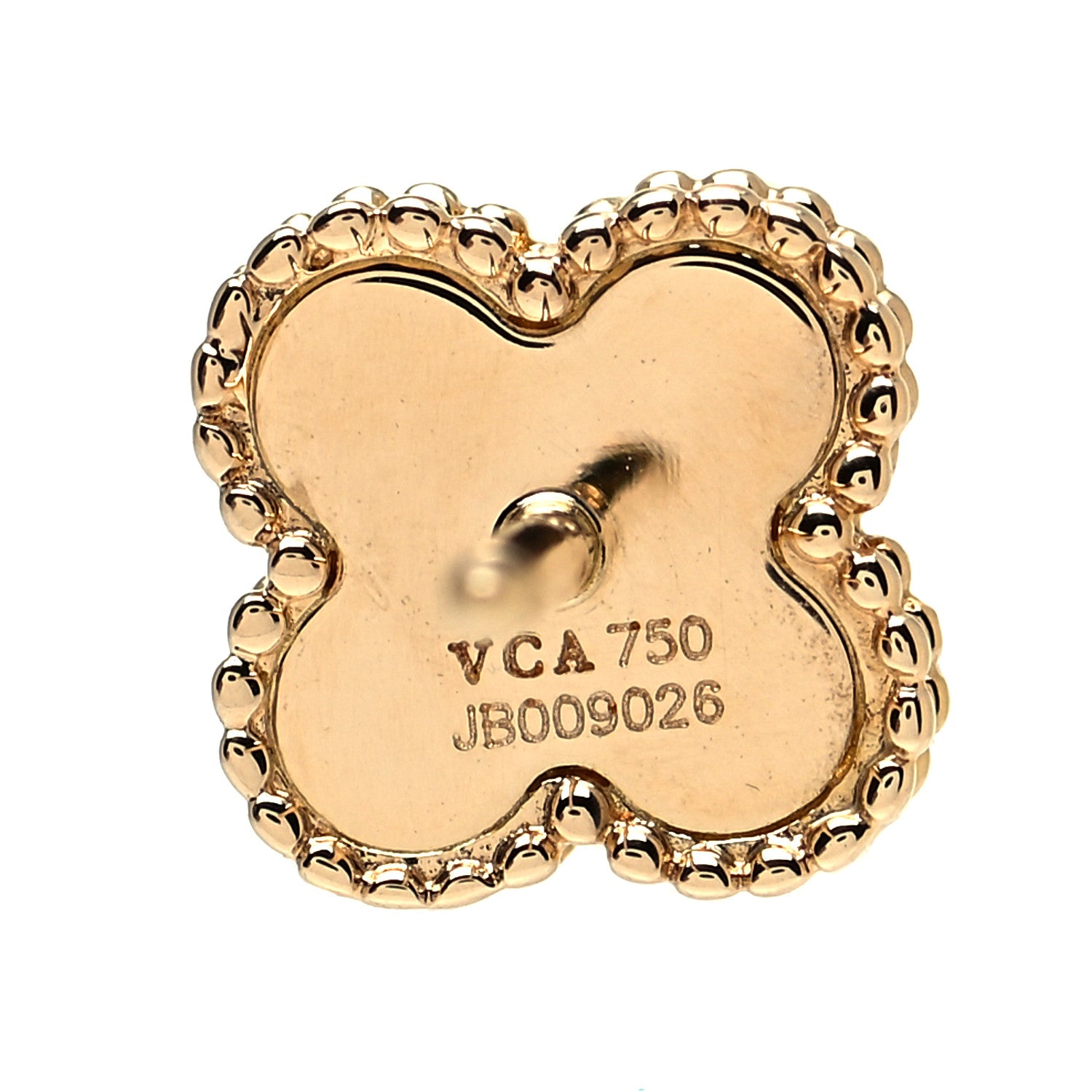 Van Cleef & Arpels 18K Yellow Gold Black Onyx Sweet Alhambra Earrings 4 of 4