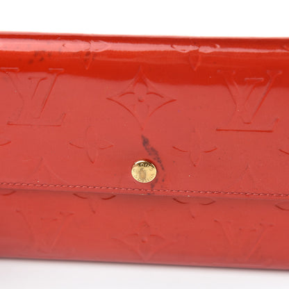 Louis Vuitton Vernis Sarah Wallet Rouge 10 of 14