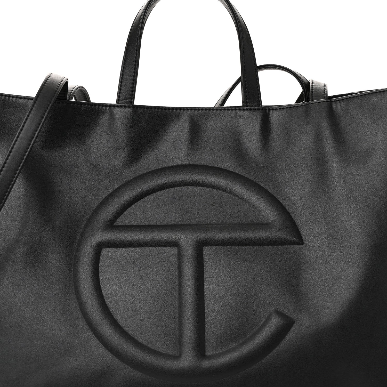 Telfar Vegan Leather Large Shopping Bag Black 8 of 13