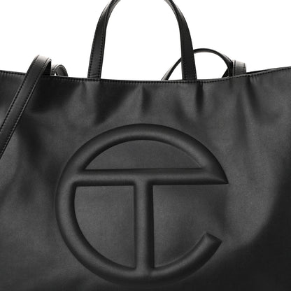 Telfar Vegan Leather Large Shopping Bag Black 8 of 13