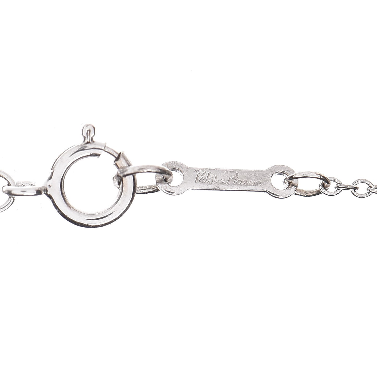 18K White Gold Diamond Paloma Picasso Tenderness Mini Cross Pendant Necklace