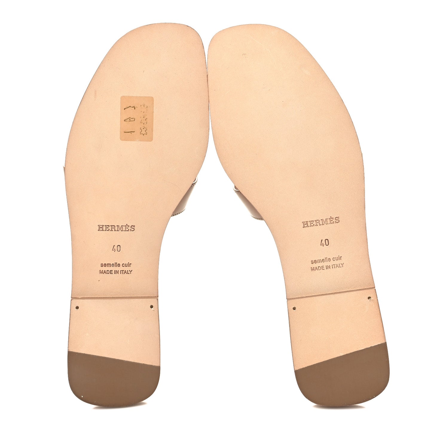 Box Calfskin Oran Sandals 40 Bois De Santal