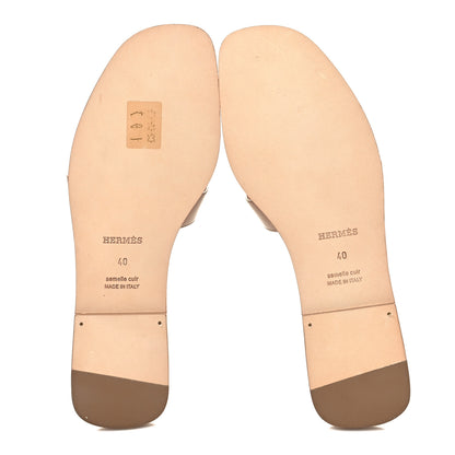 Hermes Box Calfskin Oran Sandals 40 Bois De Santal 5 of 8