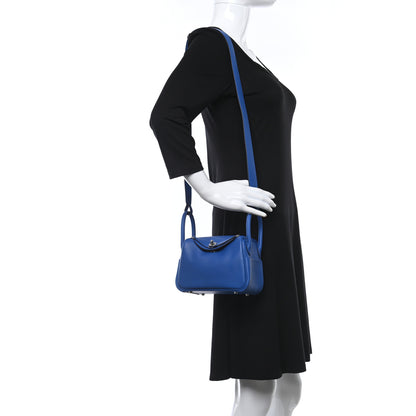 Hermes Swift Verso Mini Lindy 20 Bleu France Bleu Saphir 2 of 9