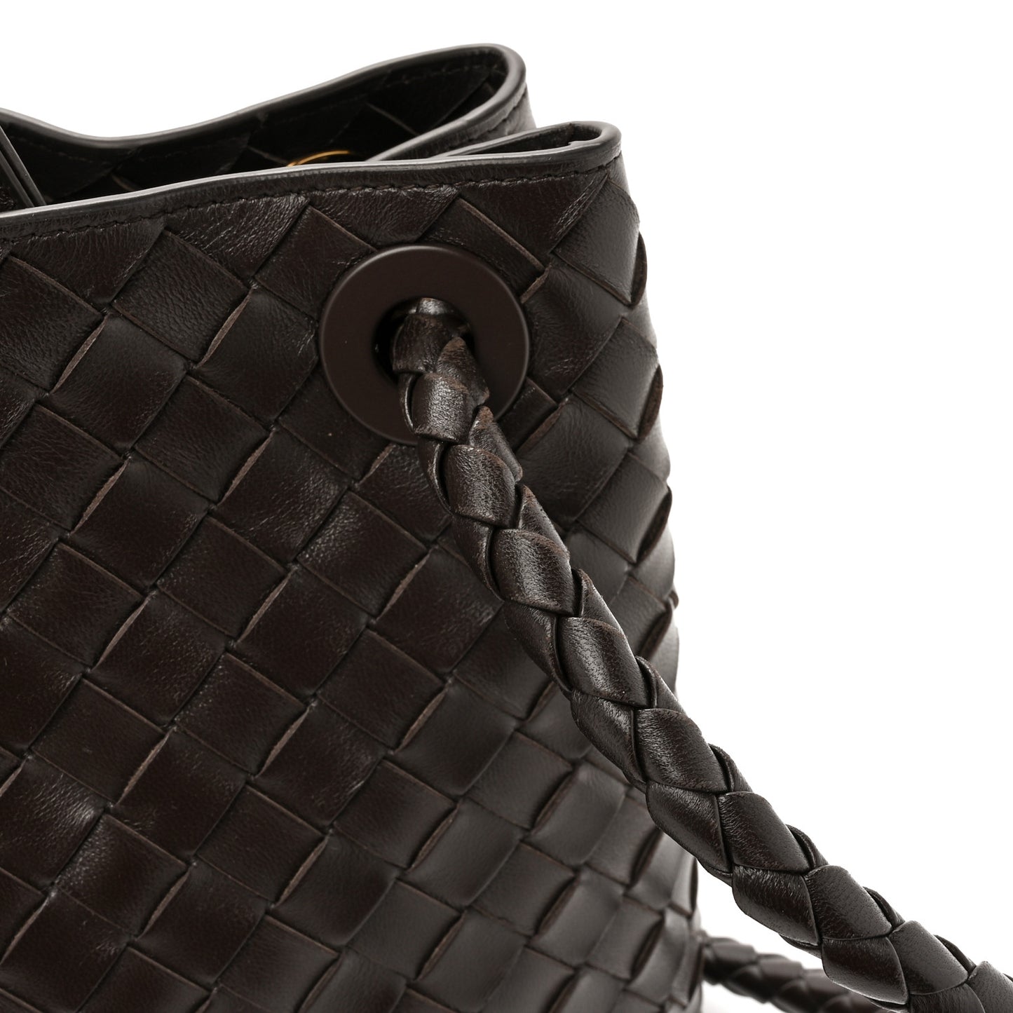 Nappa Intrecciato Medium Andiamo Shoulder Bag Fondant