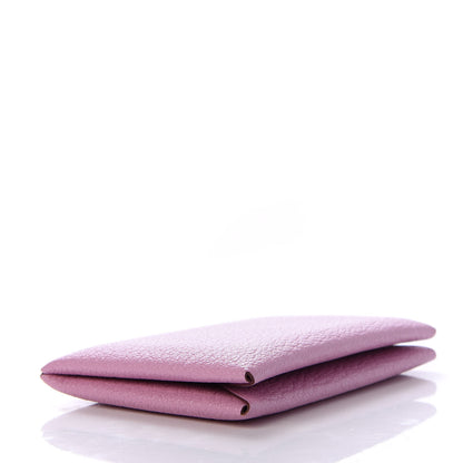 Hermes Chevre Mysore Calvi Card Case Mauve Sylvestre 4 of 7