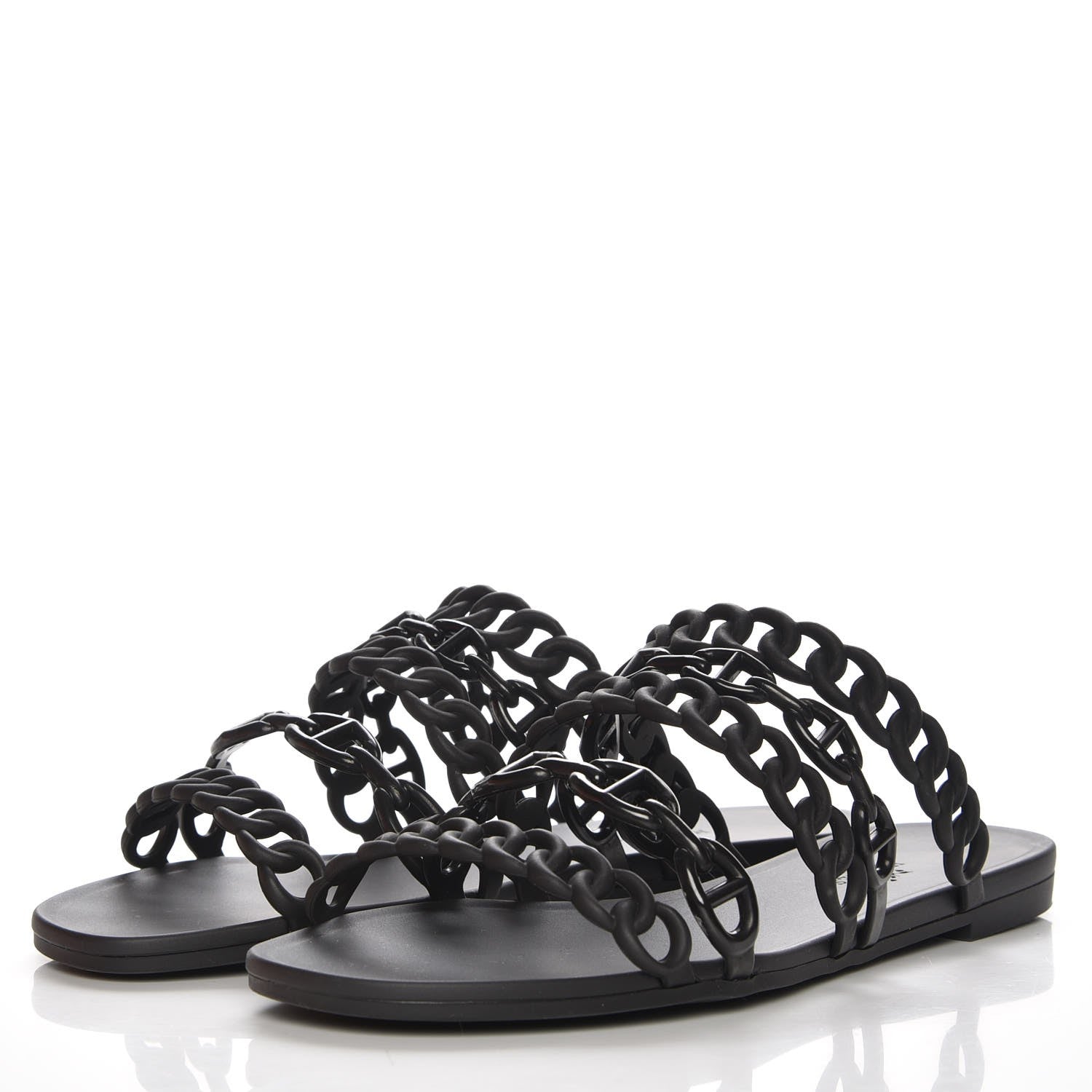 Hermes Chaine d'Ancre Nude Sandals 37 Black 3 of 8