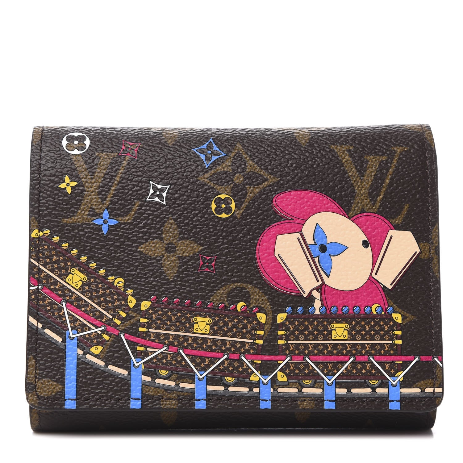Louis Vuitton Monogram 2020 Christmas Animation Roller Coaster Victorine Wallet Pivoine 1 of 8
