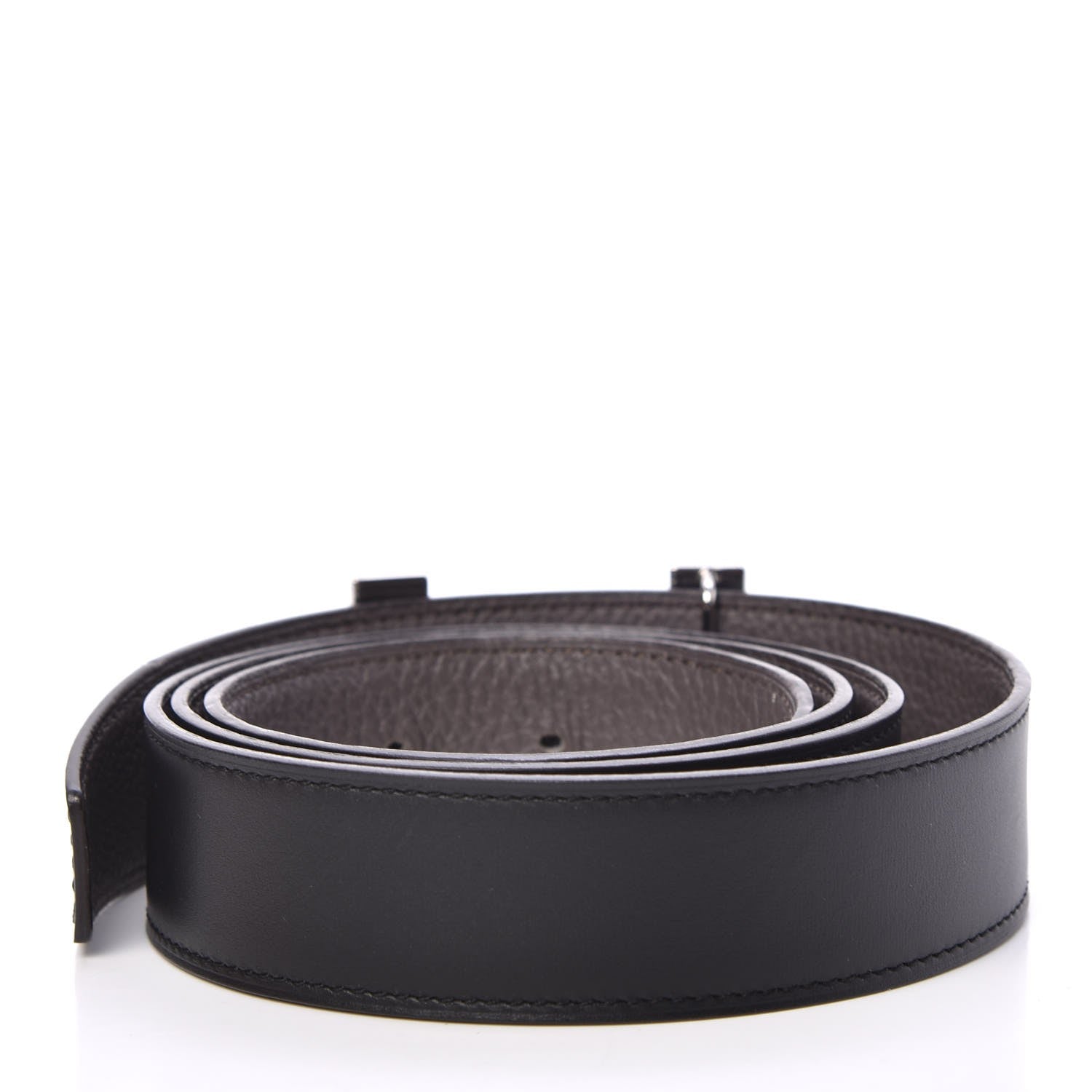 Hermes Box Togo 32mm Quizz H Belt 95 Black Etain 3 of 6