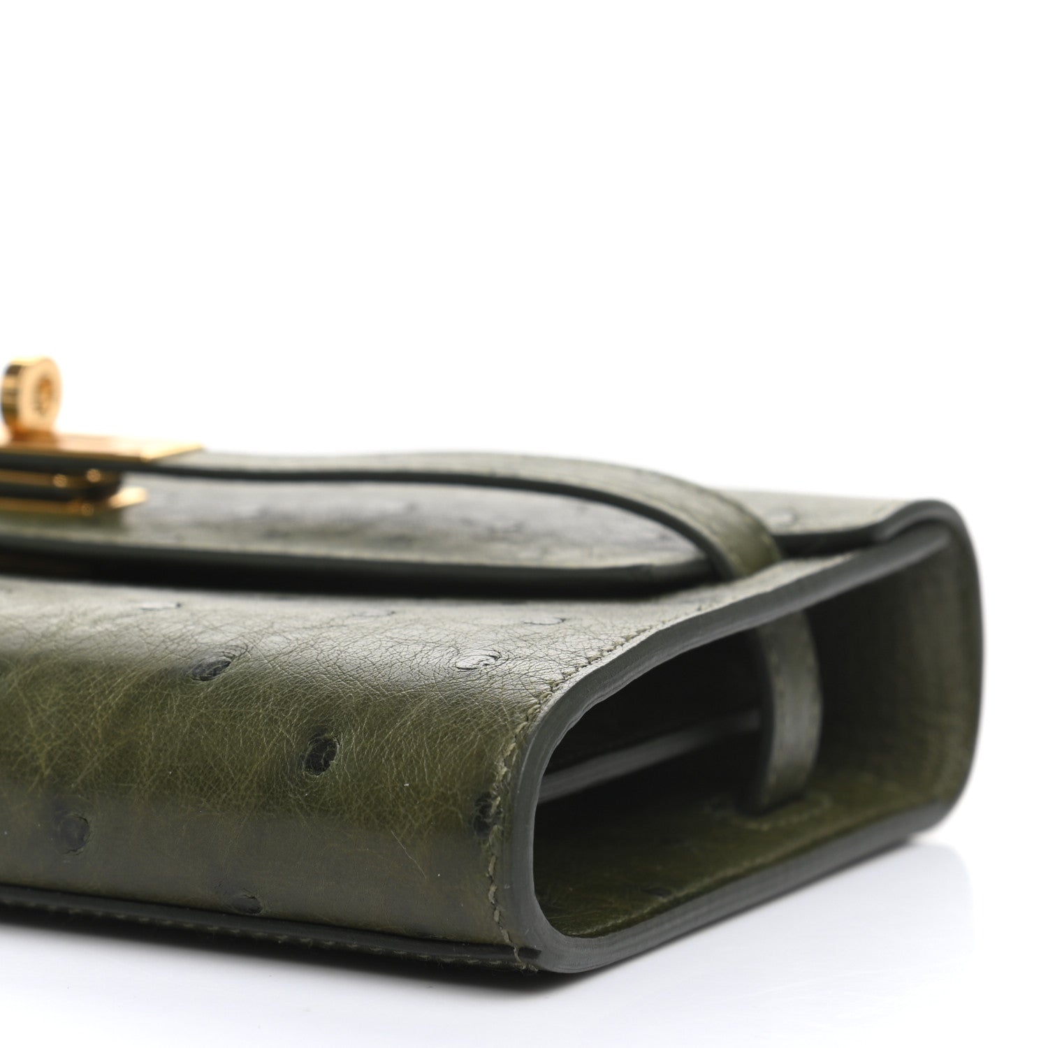 Hermes Ostrich Kelly Wallet To Go Vert Veronese 9 of 10