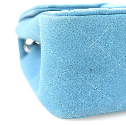 Chanel Iridescent Caviar Quilted Mini Square Flap Blue 11 of 14