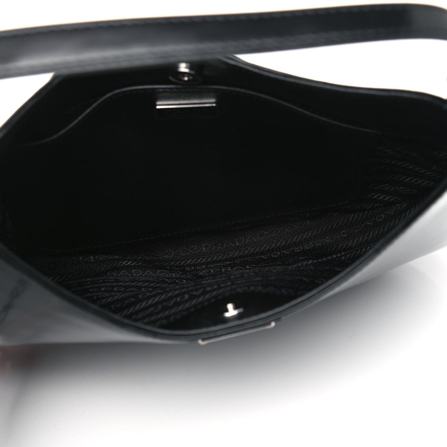 Prada Spazzolato Cleo Shoulder Bag Black 4 of 4
