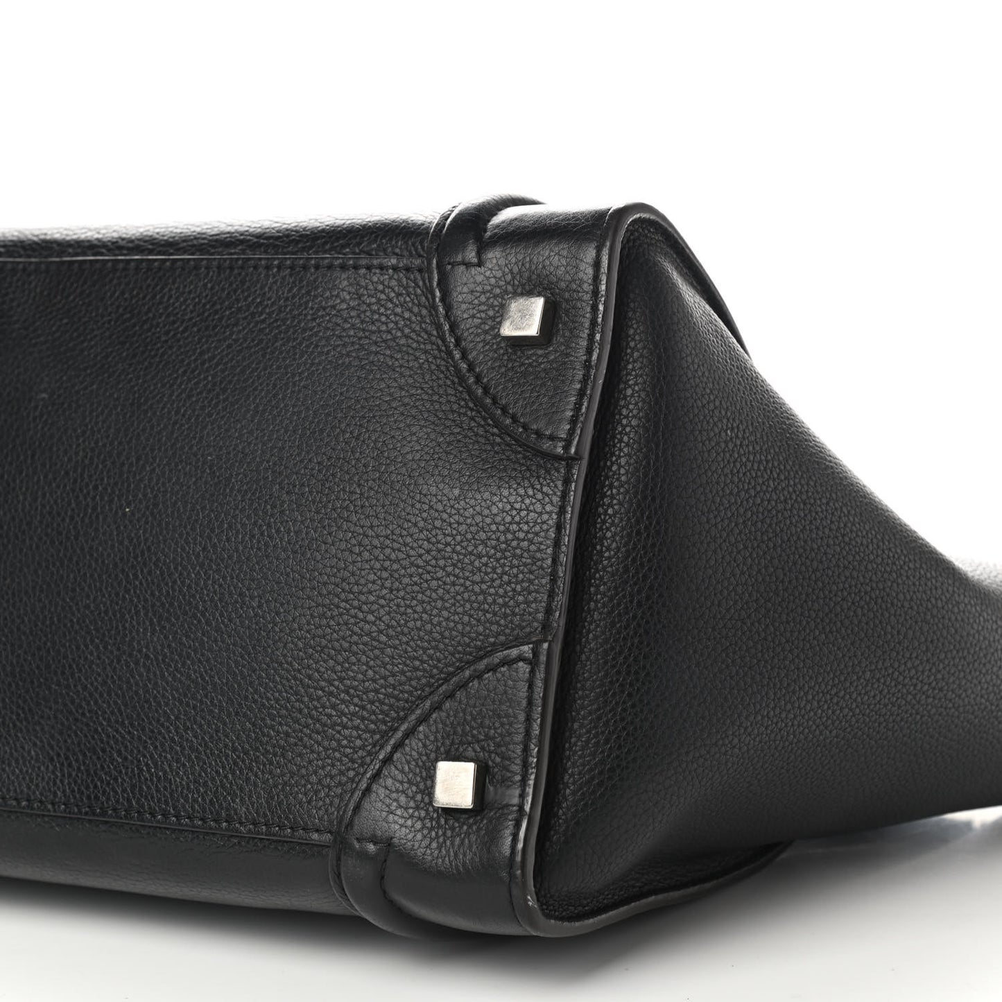 Drummed Calfskin Mini Luggage Black