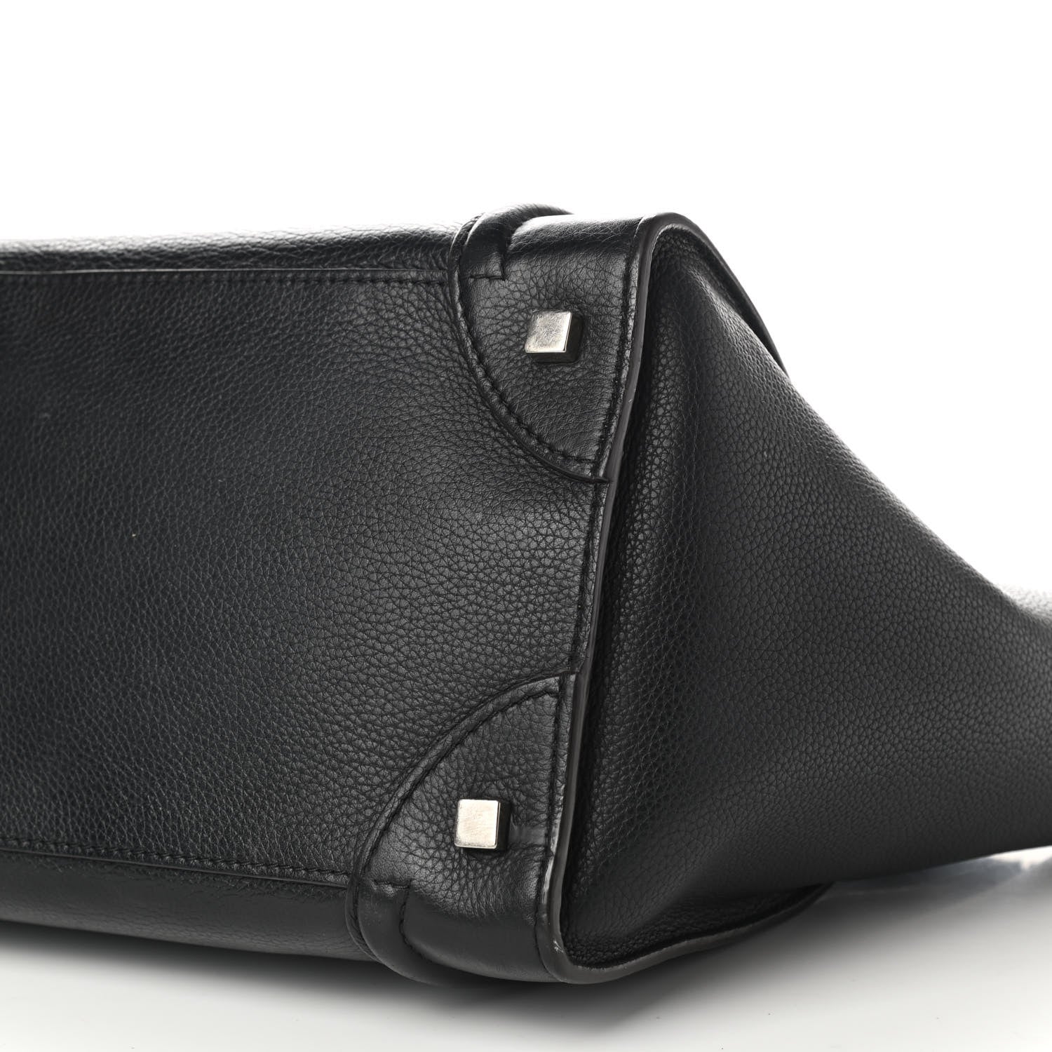 Celine Drummed Calfskin Mini Luggage Black 9 of 14