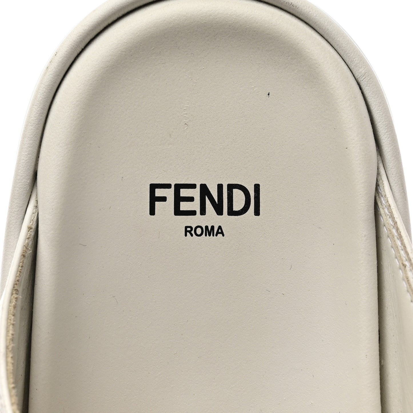 Vitello Womens Fendigraphy Slide Sandals 36 White Ice