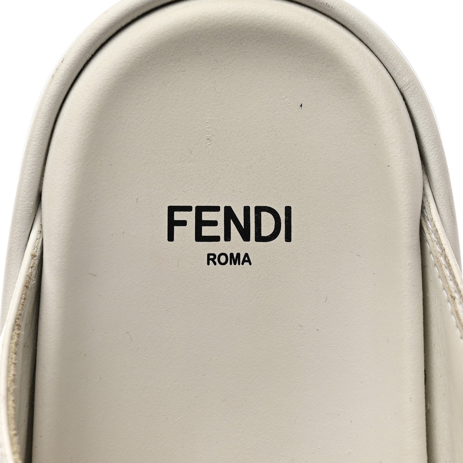 Fendi Vitello Womens Fendigraphy Slide Sandals 36 White Ice 7 of 9