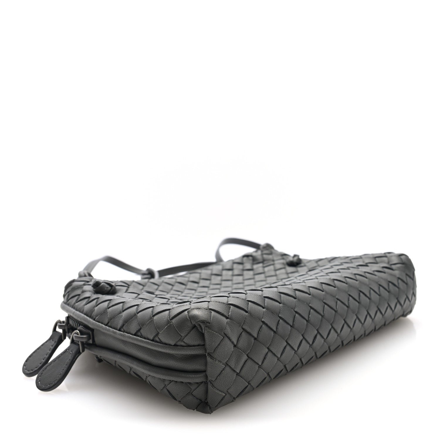 Bottega Veneta Nappa Intrecciato Nodini Crossbody Messenger New Light Grey 5 of 10