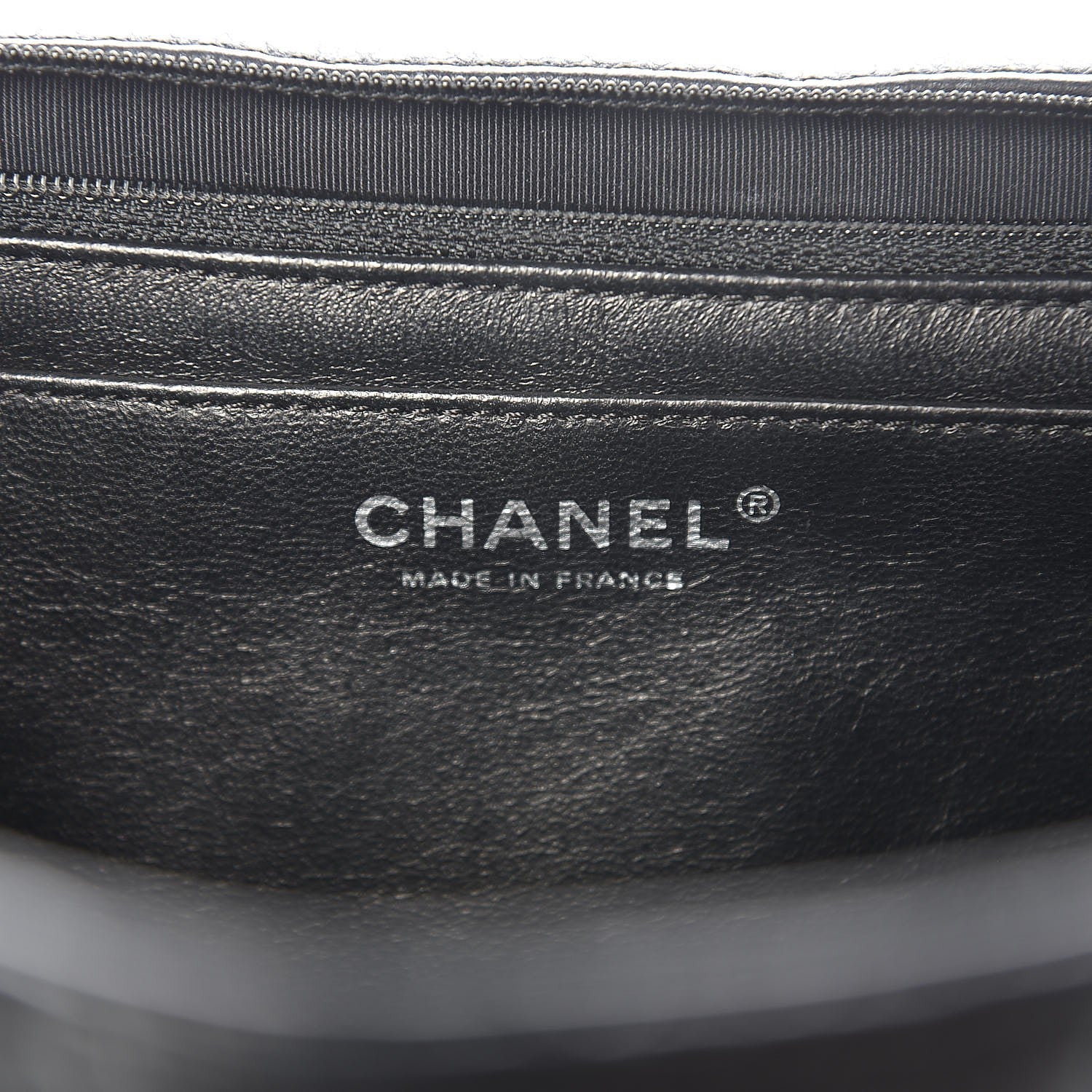 Chanel Washed Caviar Quilted Maxi Single Flap Black 7 of 10