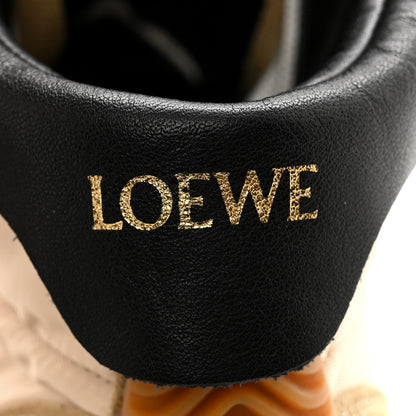 Loewe Nylon Suede Flow Runner High Top Sneakers 37 Gold Black 7 of 12
