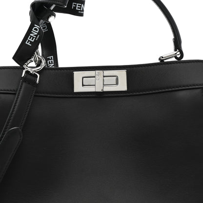 Fendi X MARC JACOBS Vitello Seta Shiny Nappa Medium Peekaboo I SEE U Satchel Black 9 of 11