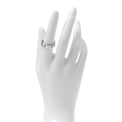 Cartier 18K White Gold 3 Diamond 5.5mm LOVE Ring 56 7.5 2 of 6
