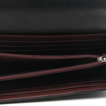 Chanel Caviar Quilted Large Gusset Flap Wallet Black 5 of 8