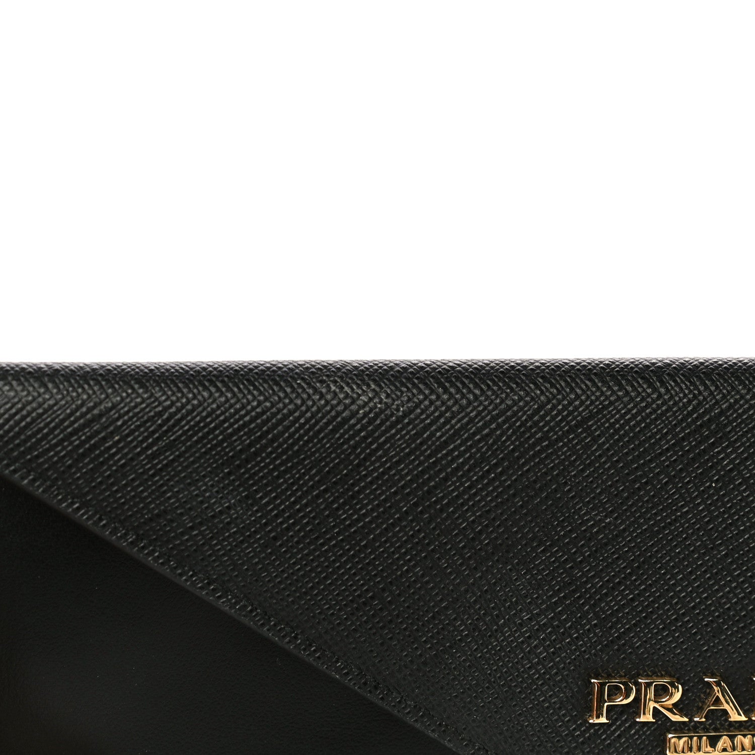 Prada Saffiano Envelope Wristlet Crossbody Wallet Black 13 of 14