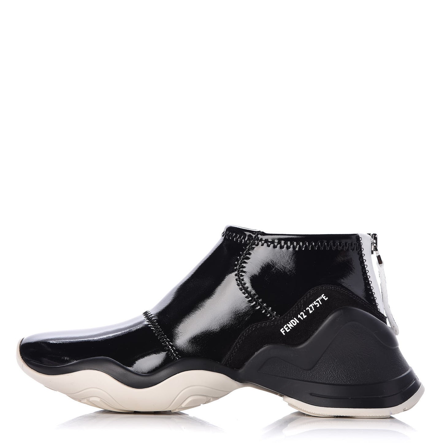 Vernice High-Tech Womens FFluid Zip Up Sneakers 38 Black White
