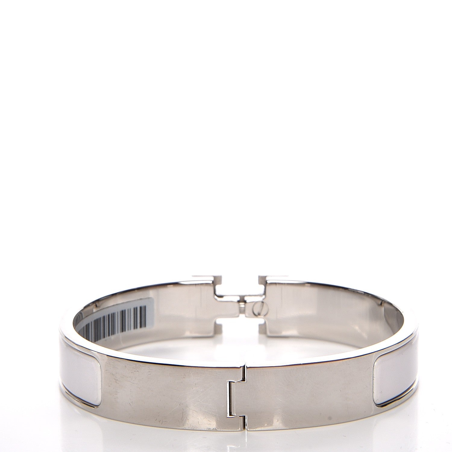 Hermes Enamel Narrow Clic Clac H Bracelet GM White 3 of 8