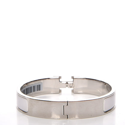 Hermes Enamel Narrow Clic Clac H Bracelet GM White 3 of 8