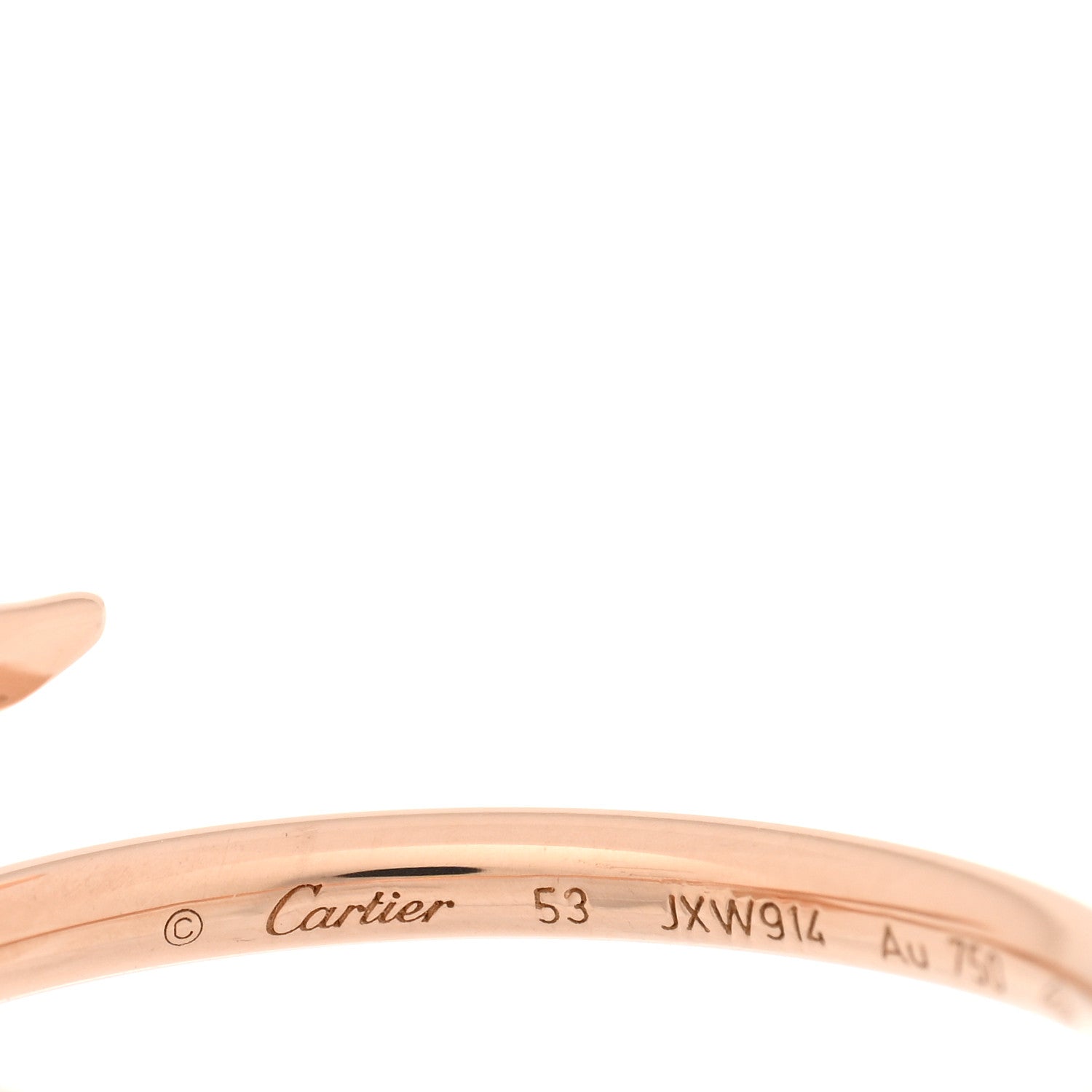 Cartier 18K Pink Gold Small Juste Un Clou Ring 53 6.5 4 of 5