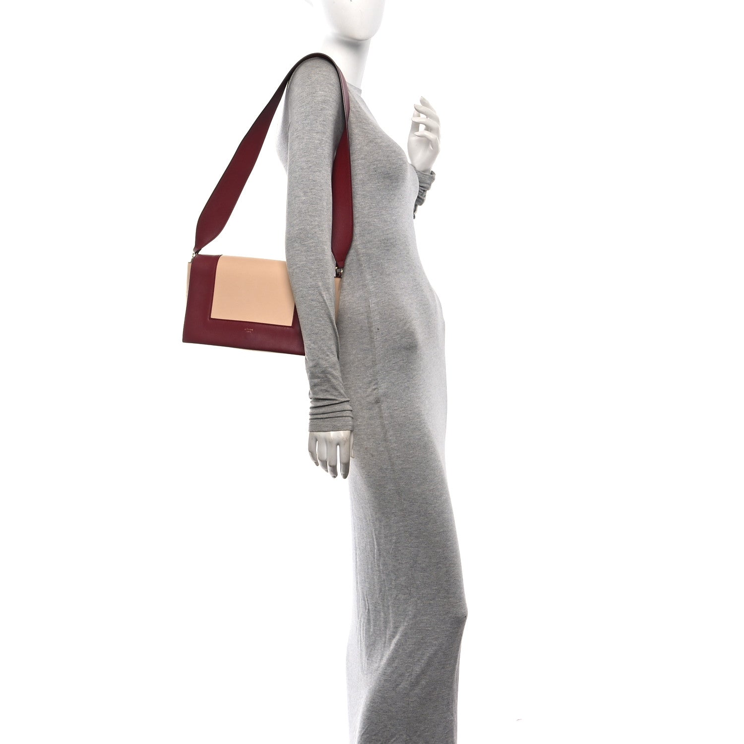 Celine Shiny Smooth Calfskin Medium Frame Shoulder Bag Ruby Nude 2 of 9