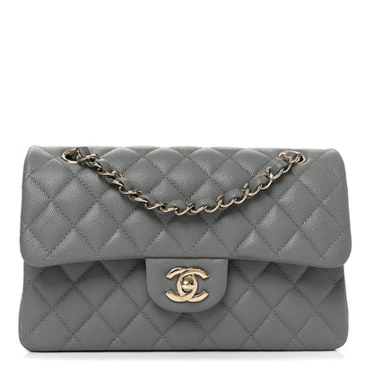 Chanel Caviar Quilted Small Double Flap Grey 1 of 11
