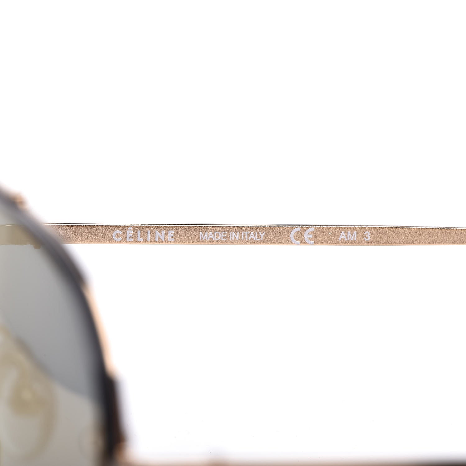 Celine Acetate Mirror Aviator Sunglasses CL41391/S Gold Grey 6 of 8