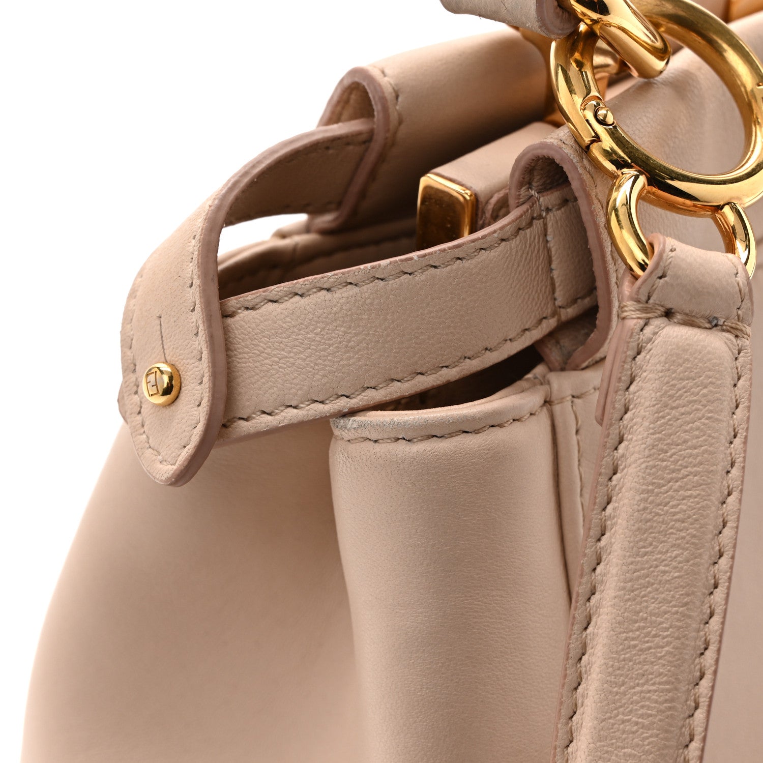 Fendi Nappa Mini Peekaboo Iconic Satchel Rosa Plaster 16 of 17