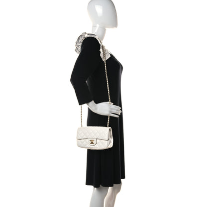 Chanel Lambskin Quilted Mini Romance Rectangular Flap White 2 of 11
