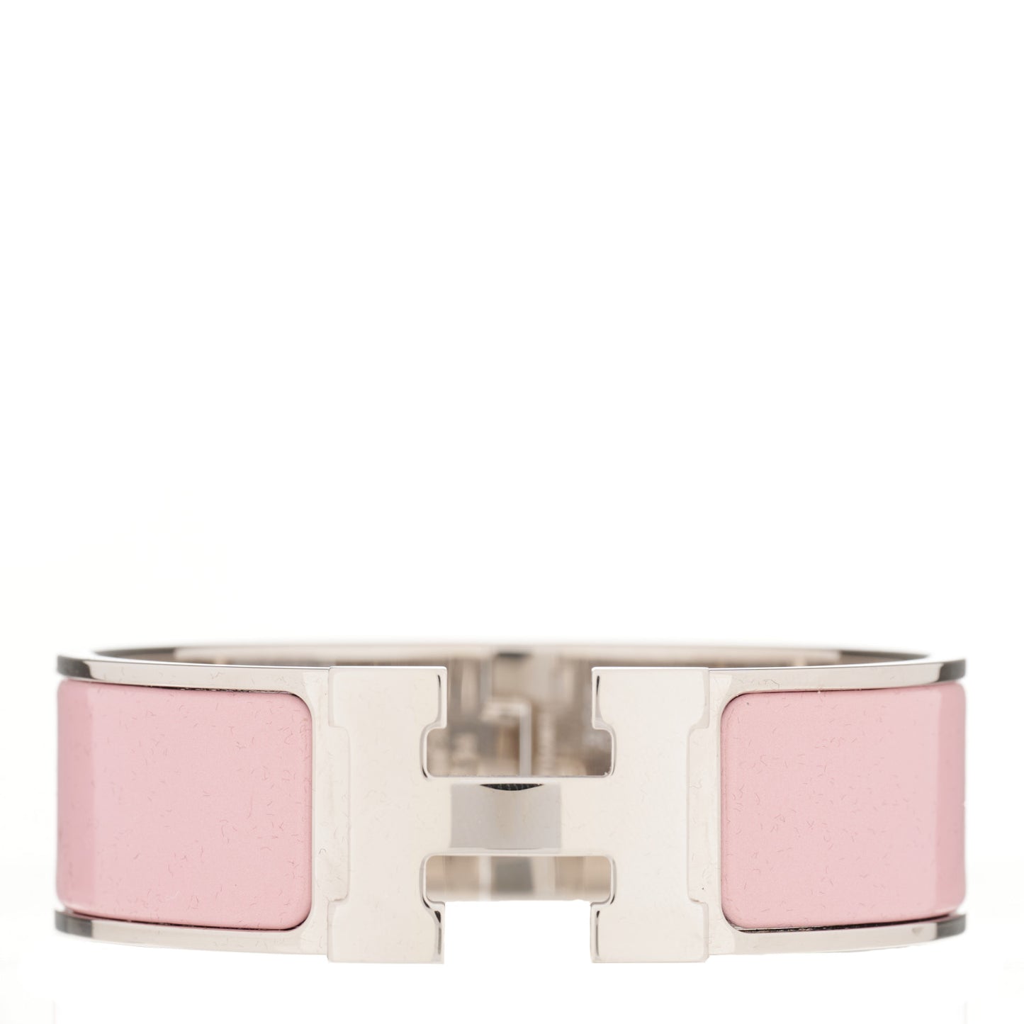 Enamel Wide Clic Clac H Bracelet GM Rose Nacarat