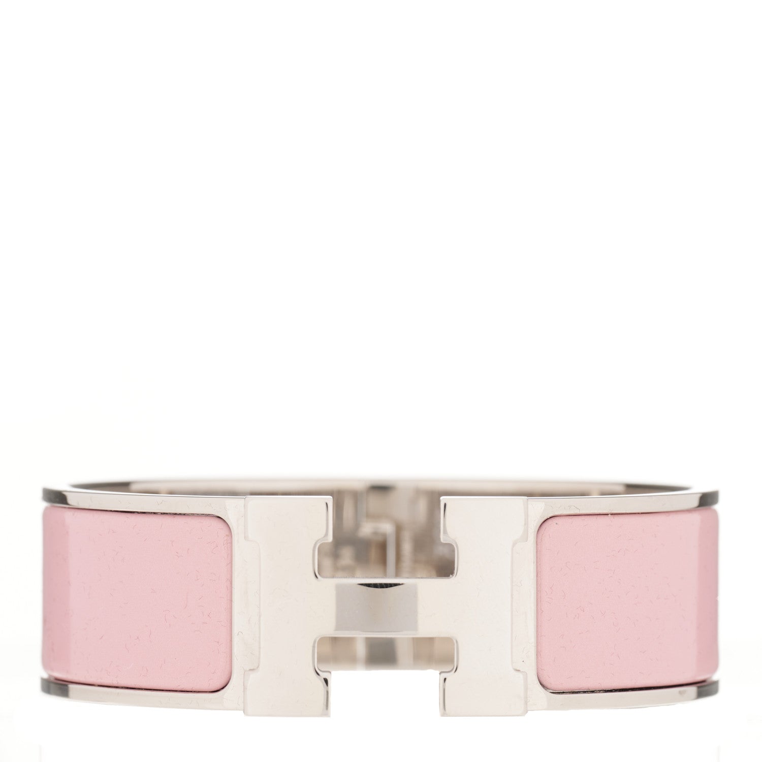 Hermes Enamel Wide Clic Clac H Bracelet GM Rose Nacarat 1 of 5
