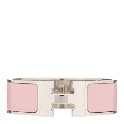 Hermes Enamel Wide Clic Clac H Bracelet GM Rose Nacarat 1 of 5