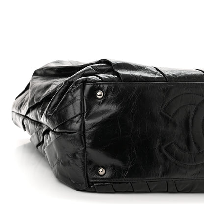 Chanel Glazed Calfskin Large Twisted Tote Black 9 of 10