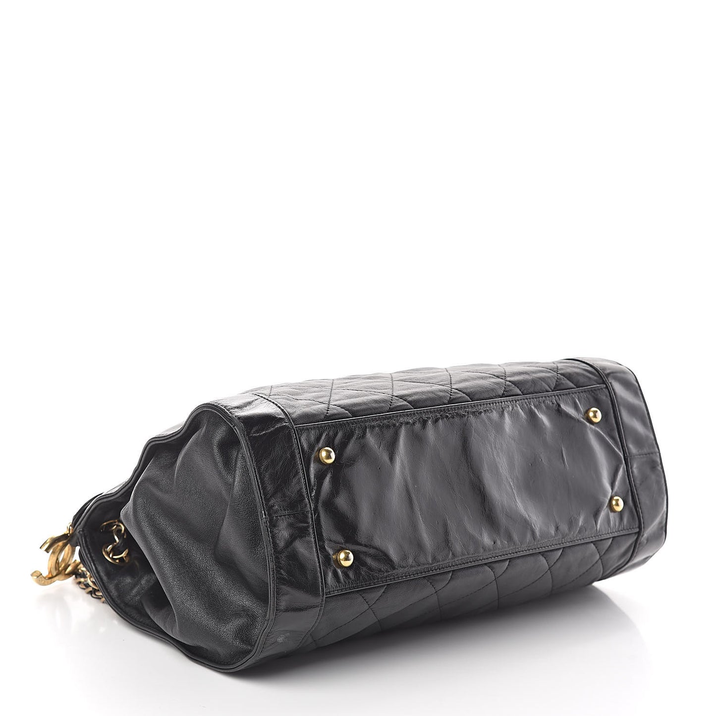 Calfskin Quilted Small In The Mix Shopping Tote Black