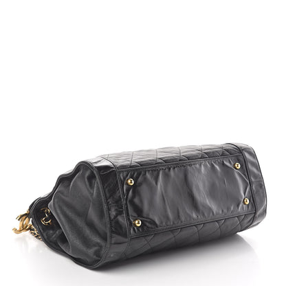 Chanel Calfskin Quilted Small In The Mix Shopping Tote Black 5 of 11